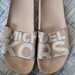 Michael Kors Women's Sandals - Rose Gold and White